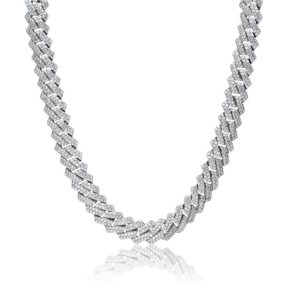 Big Daddy 12mm Silver & Prong Link Chain