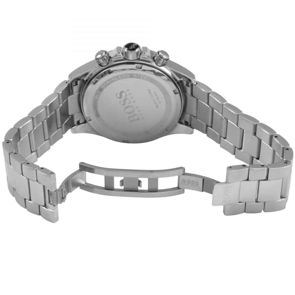 Hugo Boss Ikon watch caseback displaying stainless steel with branding