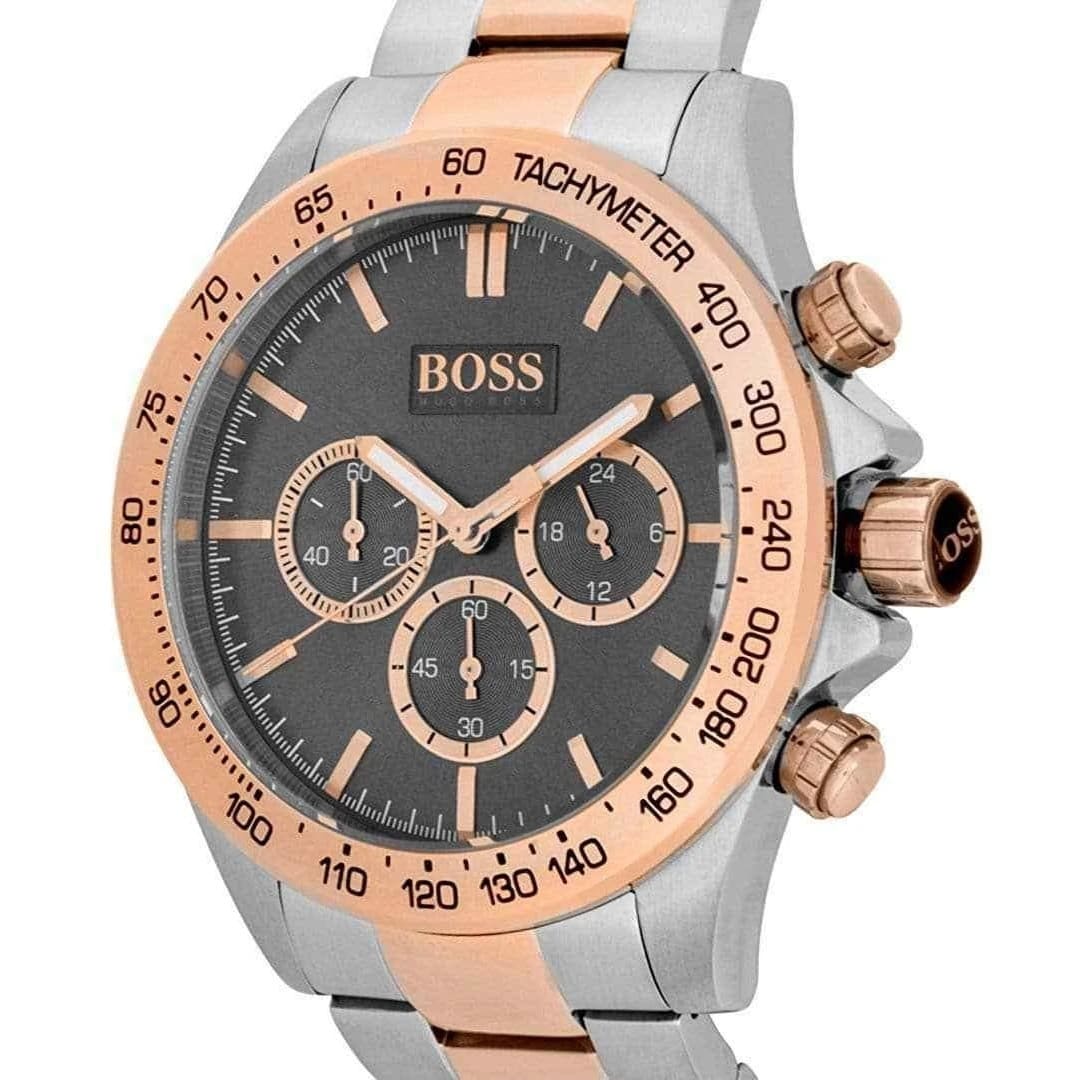 Hugo Boss Ikon Chronograph Grey Dial Two Tone Steel Strap Watch for Men - 1513339