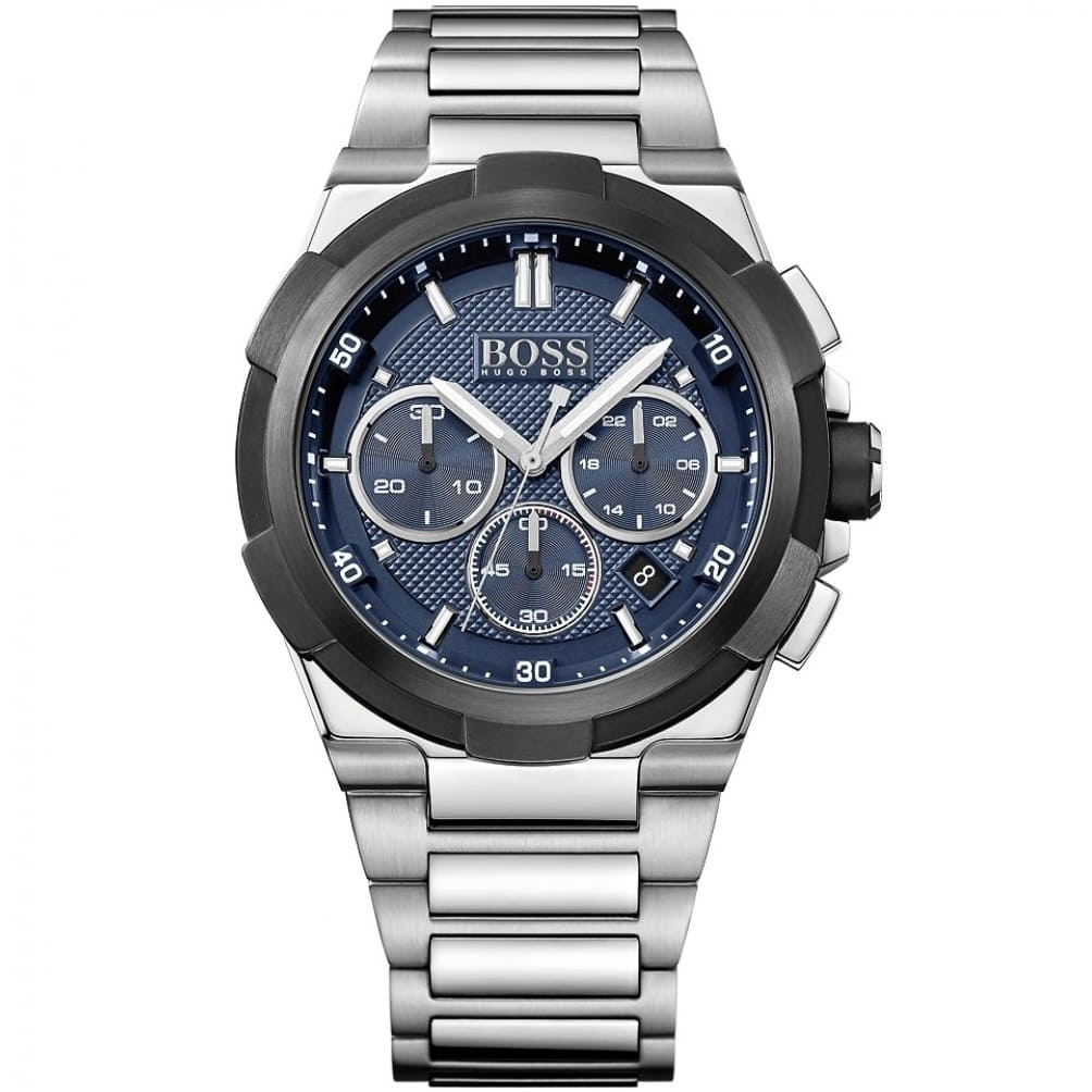 Hugo Boss Supernova Chronograph Navy Dial Silver Men's Watch 1513360