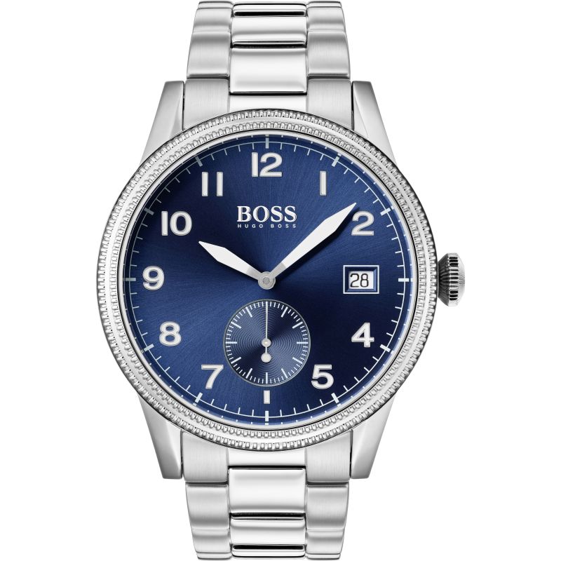 Hugo Boss Blue Dial Silver Men's Watch #1513707 - The Watches Men & CO