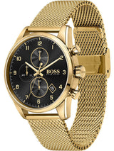 Hugo Boss Skymaster Gold Mesh Men's Watch 1513838 - Watches of Australia #2