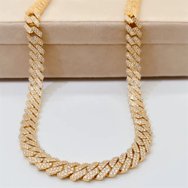 Big Daddy 10mm Gold & Prong Link Chain