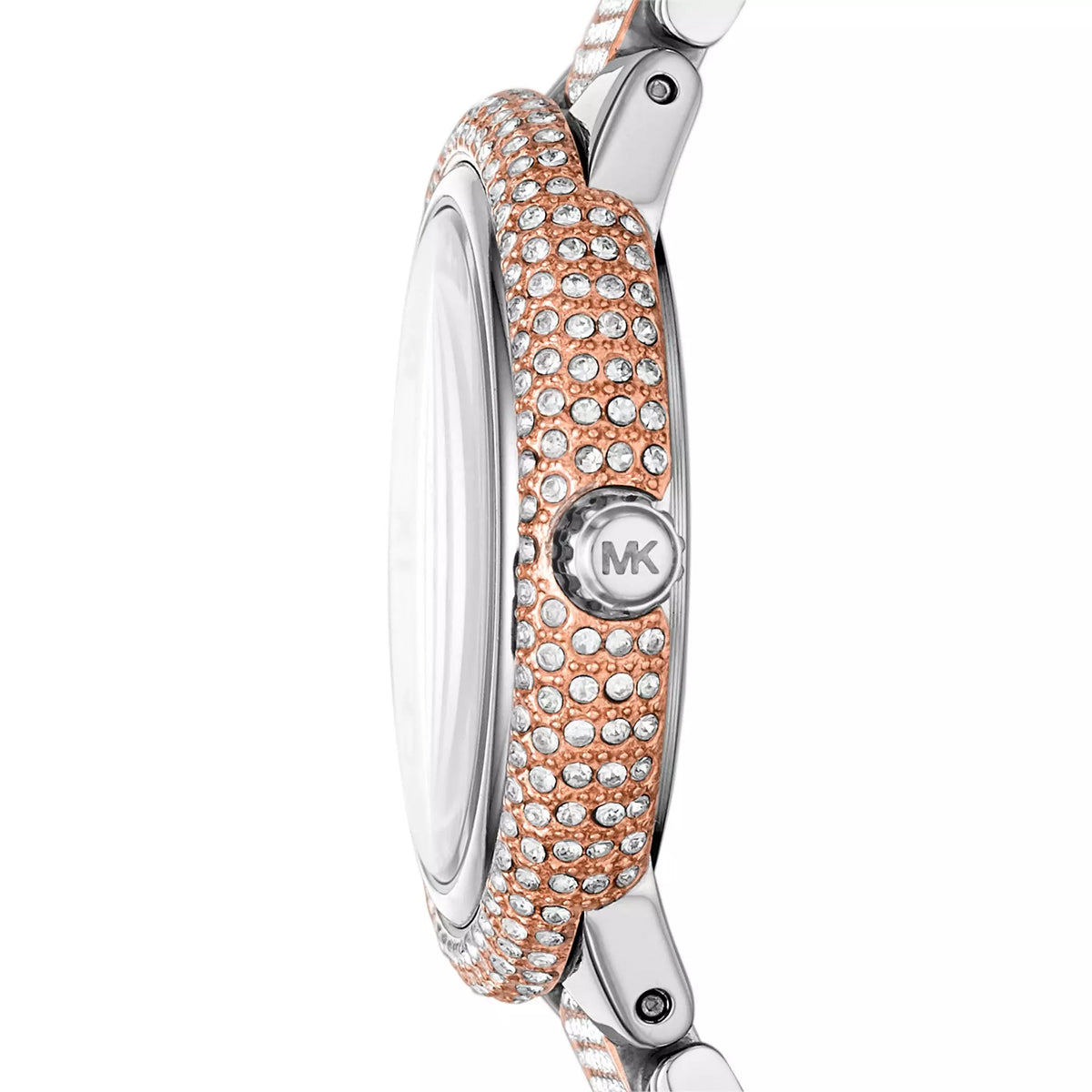 Michael Kors Taryn Rose Gold & Silver Glitz Pave Two Tone Watch MK4461