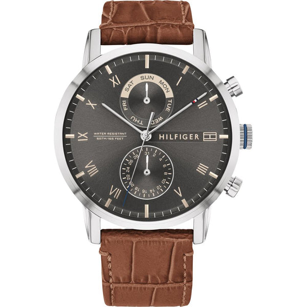 Tommy Hilfiger Multi-function Brown Leather Men's Watch  1710398 - The Watches Men & CO