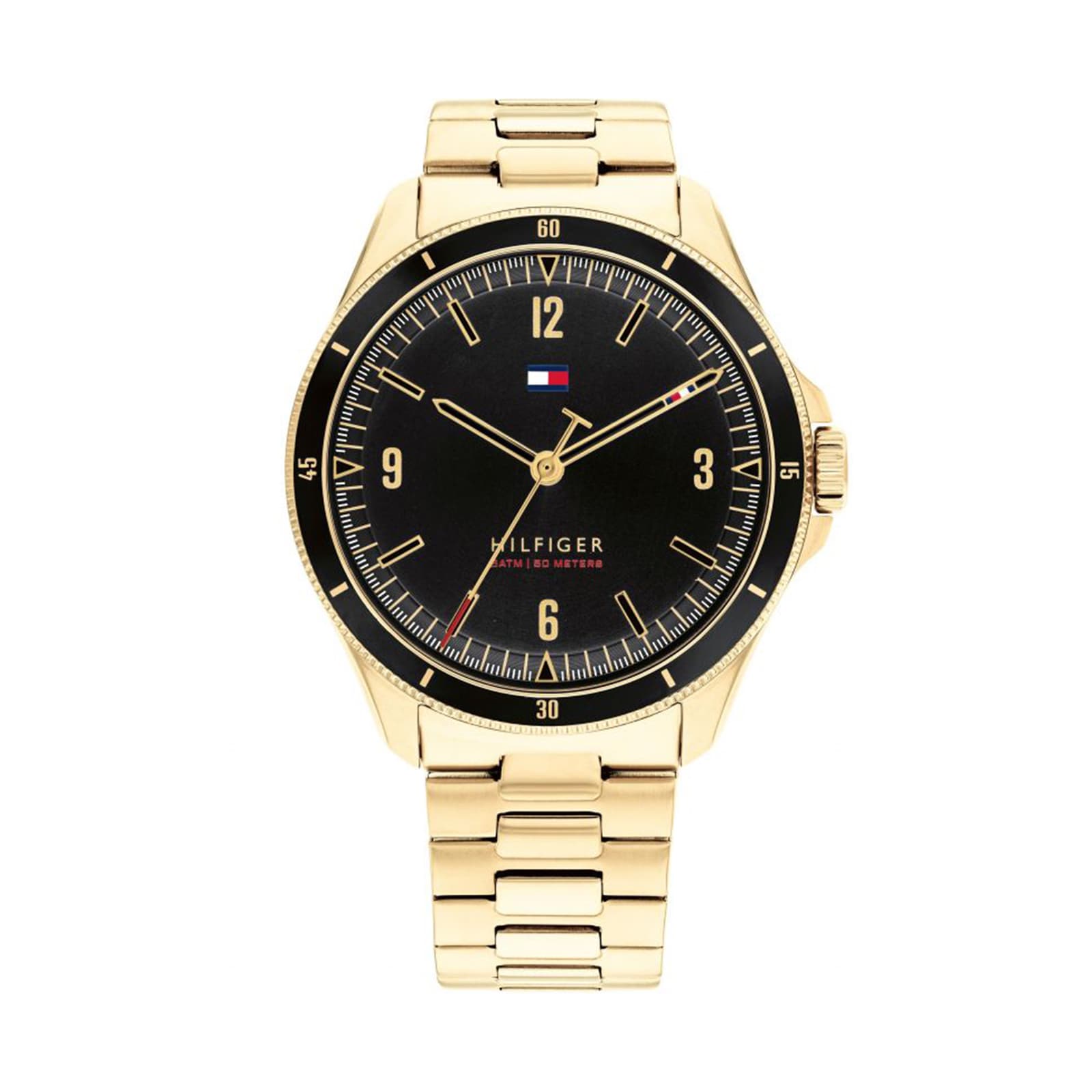 Tommy Hilfiger Maverick Black Dial Gold Men's Watch - 1791903