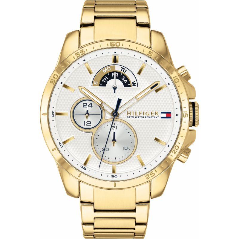 Tommy Hilfiger Gold Steel Men's Multi-function Watch  1791538 - Watches of Australia