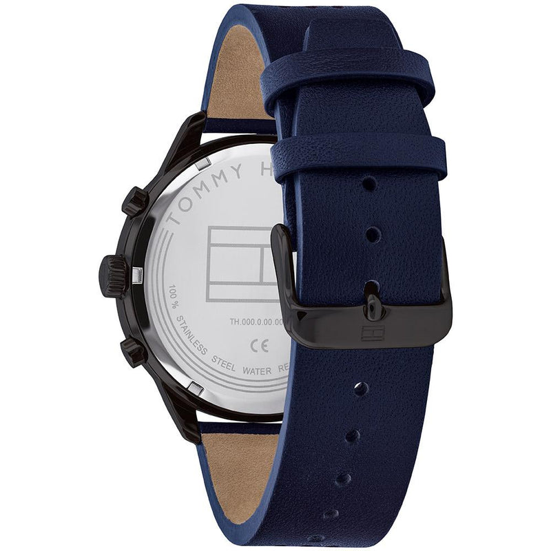 Tommy Hilfiger Blue Leather Men's Watch 1791578 - The Watches Men & CO #4