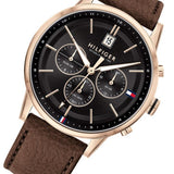 Tommy Hilfiger Multi-function Dark Brown Leather Men's Watch 1791631 - Watches of Australia #2