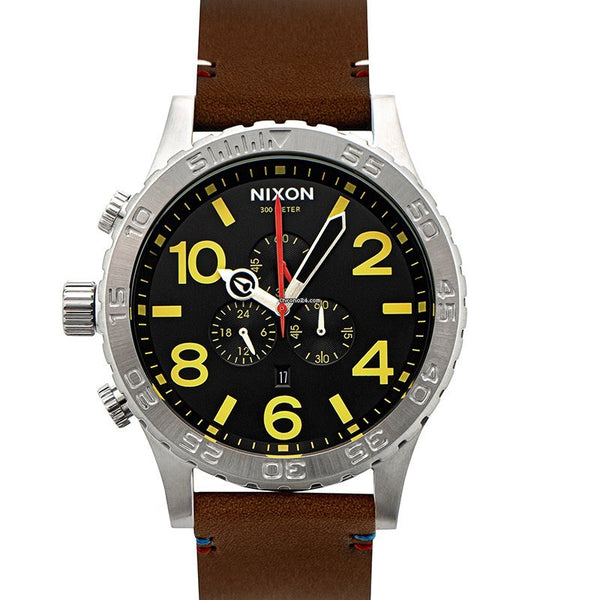 Nixon 51-30 Chrono Black Dial Brown Leather Men's Watch Men's Watch  A124-019 - Watches of Australia