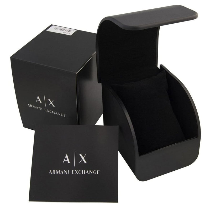 Armani Exchange Three-Hand Black Stainless Steel Watch AX5548