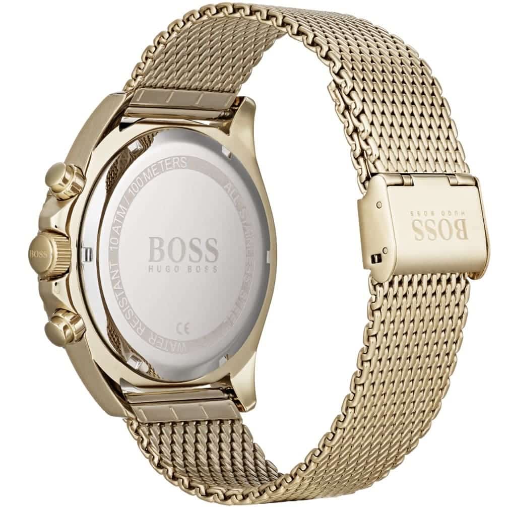 Hugo Boss Ocean Edition Chronograph Black Dial Gold Men's Watch 1513703
