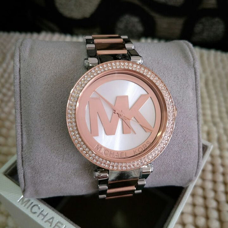 Michael Kors Parker Rose Gold and Silver Ladies Watch MK6314 - Watches of Australia #5