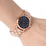 Marc By Marc Jacobs Baker Navy Dial Rose Gold-plated Ladies Watch MBM3332