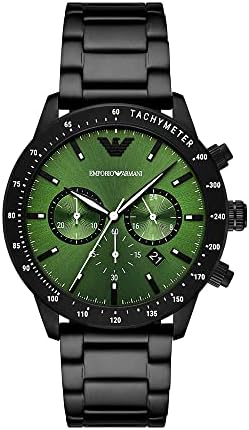 Emporio Armani Chronograph Green Dial Black Men's Watch  AR11472 - Watches of Australia