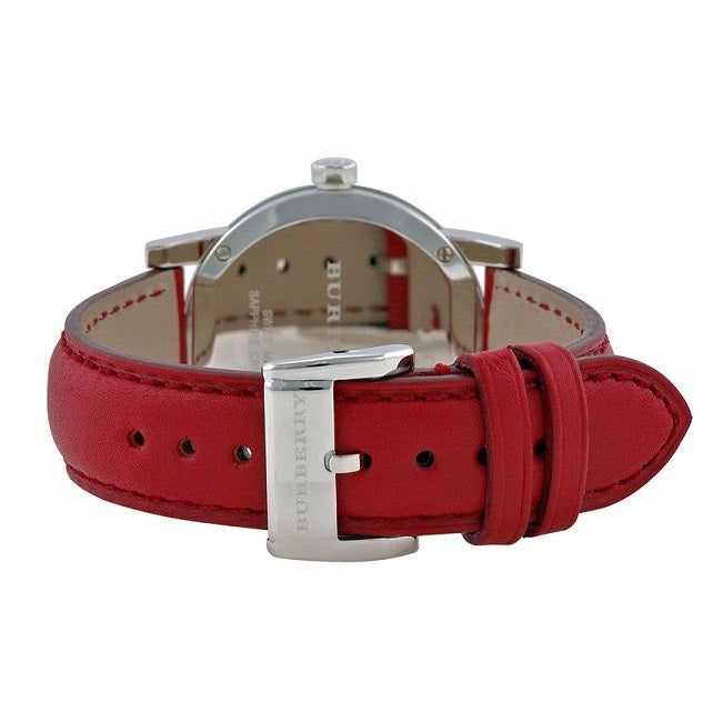 Burberry Ladies City Red Leather Strap Silver Dial Women's Watch BU9123 - Watches of Australia #3