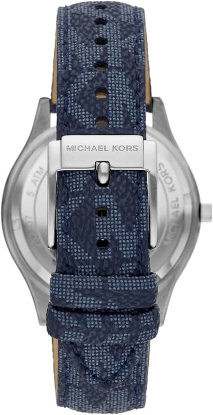 Michael Kors Oversized Slim Runway Navy Blue Dial Silver Men's Watch - MK8907