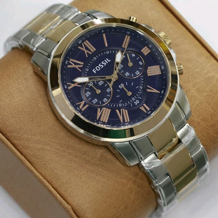 Fossil Grant Chronograph Blue Dial Two-tone Men's Watch FS5024 - Watches of Australia #5