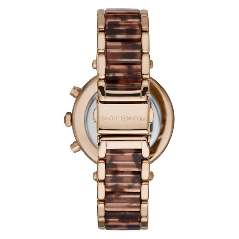Michael Kors Parker Chronograph Quartz Crystal Rose Dial Ladies Watch MK6832