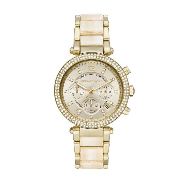 Michael Kors Parker Gold Tone Chronograph Women's Watch  MK6831 - The Watches Men & CO