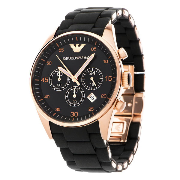 Emporio Armani Chronograph Rose Gold Men's Watch  AR5905 - Watches of Australia