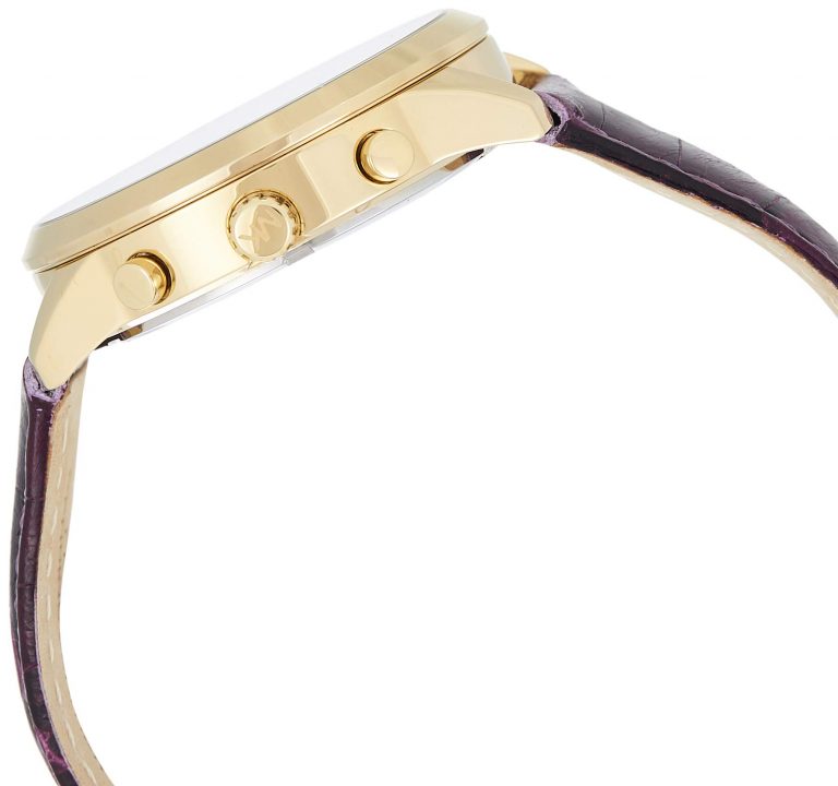 Michael Kors Slater Purple Leather Women's Watch MK2687 - Watches of Australia #3