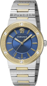 Versace Greca Silver Two-Tone Blue Dial Women's Watch  VEVH01120 - Watches of Australia
