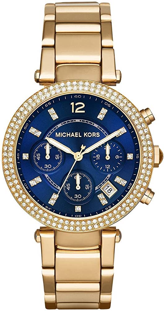 Michael Kors Parker Navy Blue Dial Women's Watch  MK6262 - The Watches Men & CO