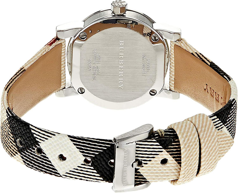 Burberry Ladies Silver Dial Nova Check Leather Women's Watch BU9212 - Watches of Australia #3