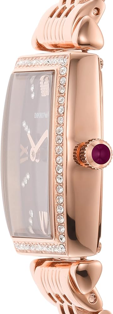 Emporio Armani Quartz Crystal Burgundy Dial Ladies Watch AR11488