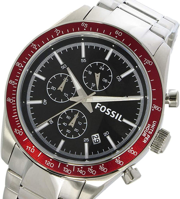 Fossil Chronograph Black Dial Stainless Steel Men's Watch BQ2086 - Watches of Australia #2