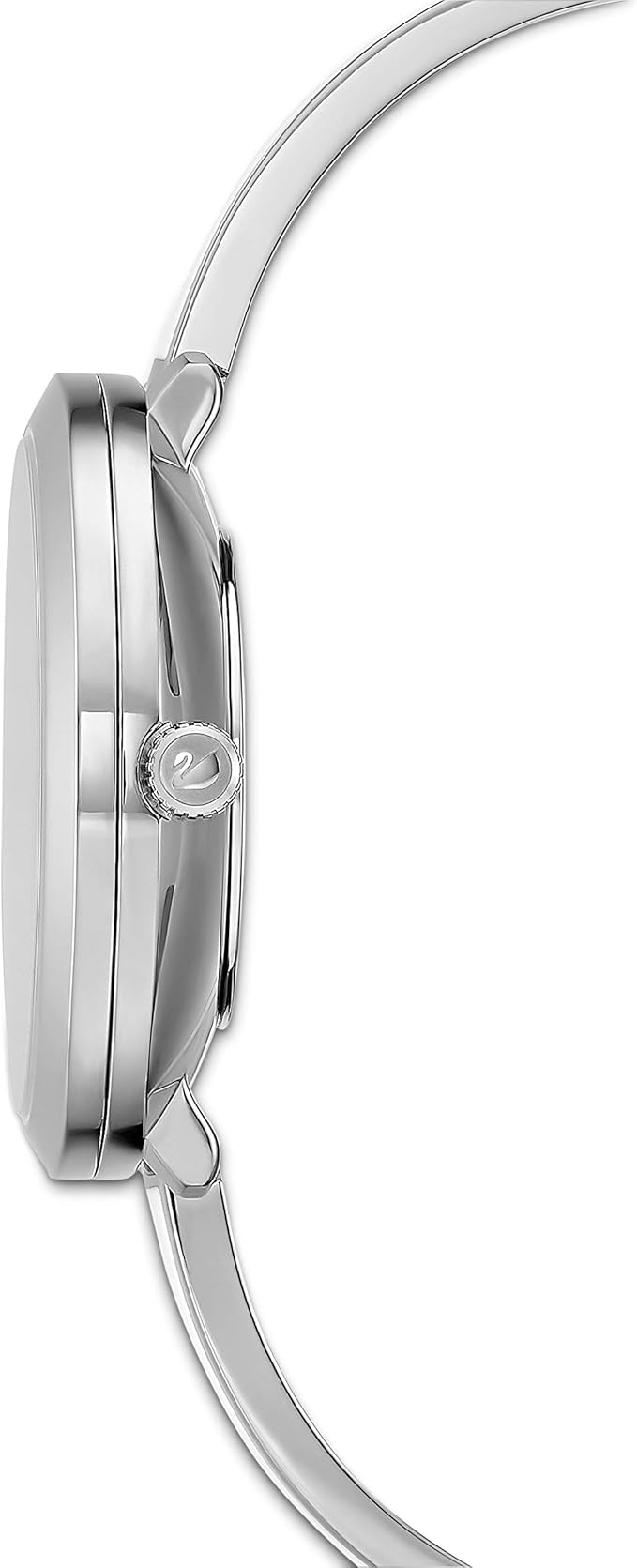 Swarovski High Tone Crystal Pave Bezel Silver Dial Silver Steel Women's Watch 5580537
