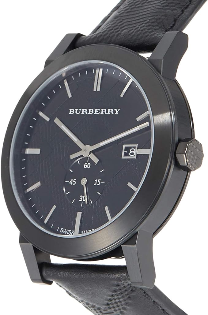 Burberry City Black Leather Strap Men's Watch BU9906 - Watches of Australia #3