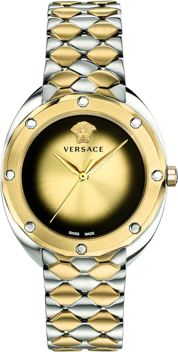 Versace Shadov Gold-Tone Sunray Women's Watch  VEBM00518 - The Watches Men & CO