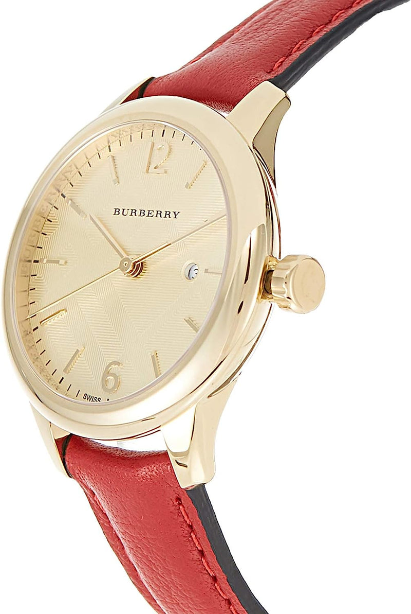 BURBERRY Ladies The Classic Round Leather Strap Women's Watch BU10102 - Watches of Australia #2