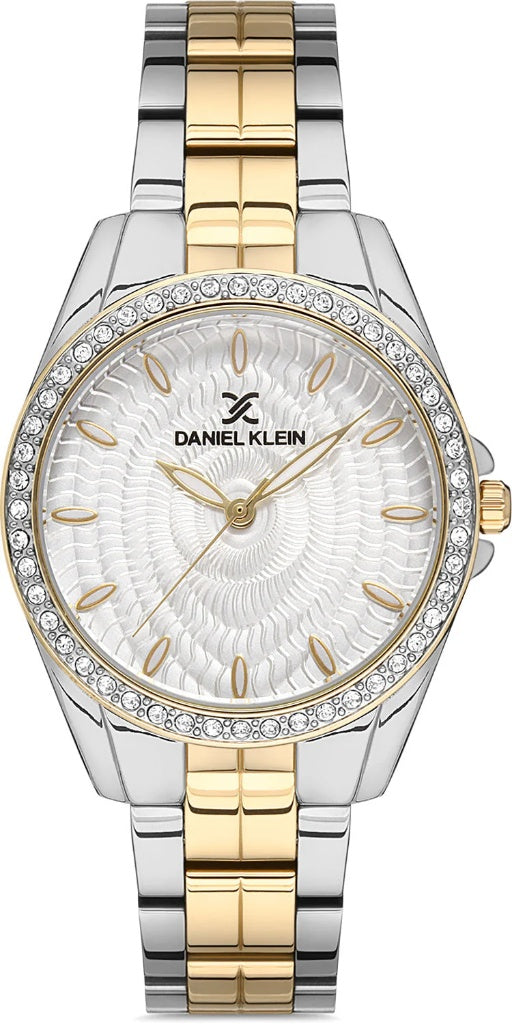 Daniel Klein Elite Classic White Dial Two-Tone Women's Watch - DK.1.13011-5