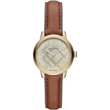 Burberry Champagne Dial Brown Leather Strap Women's Watch BU10101