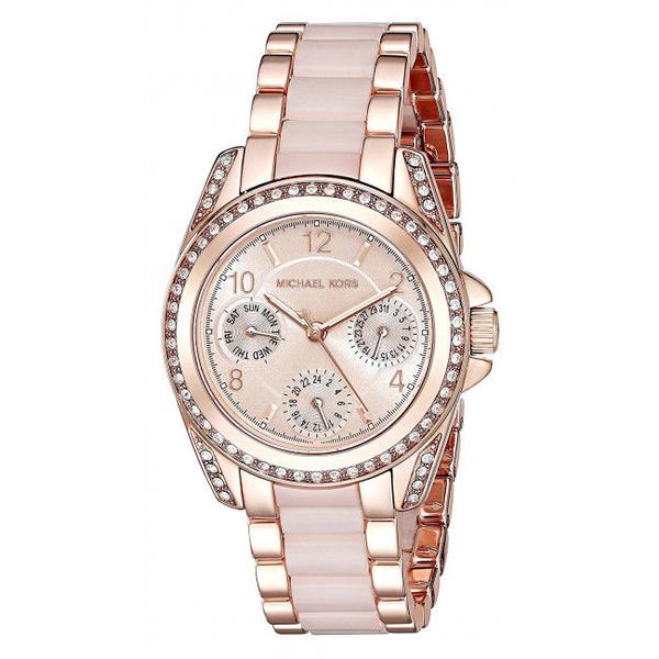 Michael Kors Mini Blair Multi-Function Rose Dial Ladies Watch MK6175