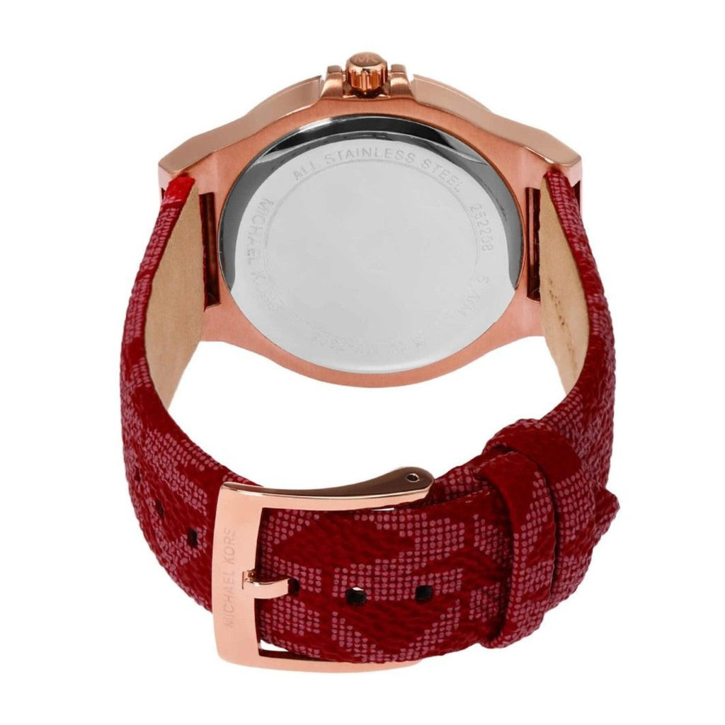 Michael Kors Lennox Pavé Red Genuine Strap Women's Watch - MK7308