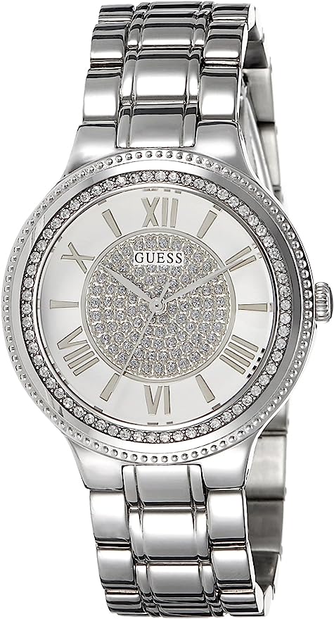 Guess Women's Silver Stainless Steel and Silver Dail Women's Watch  W0637L1 - Watches of Australia