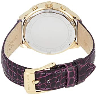 Michael Kors Slater Purple Leather Women's Watch MK2687 - Watches of Australia #2