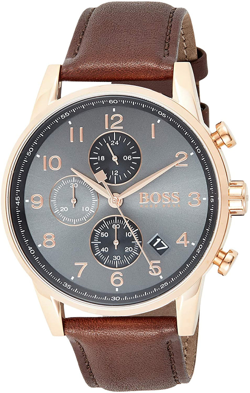 Hugo Boss Men  Year-Round Chronograph Quartz Brown Watch  HB1513496 - Watches of Australia