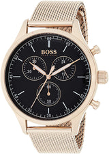 Hugo Boss Men's Companion Rose Gold-Tone Steel Bracelet Watch  HB1513548 - The Watches Men & CO