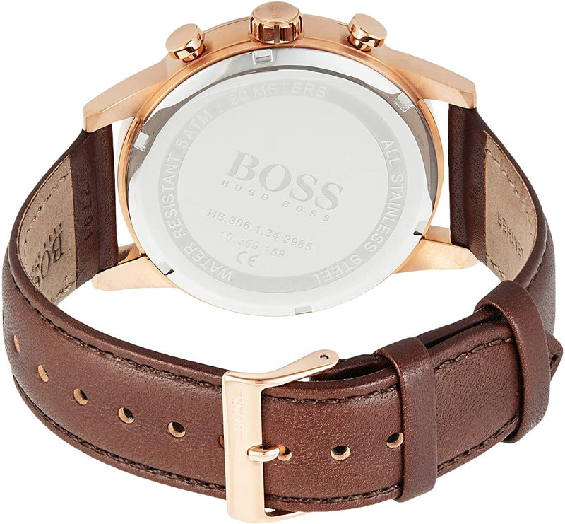 Hugo Boss Men  Year-Round Chronograph Quartz Brown Watch HB1513496 - Watches of Australia #2