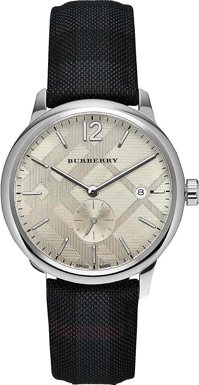 Burberry Men's Check Stamped Round Dial Men's Watch  BU10008 - Watches of Australia