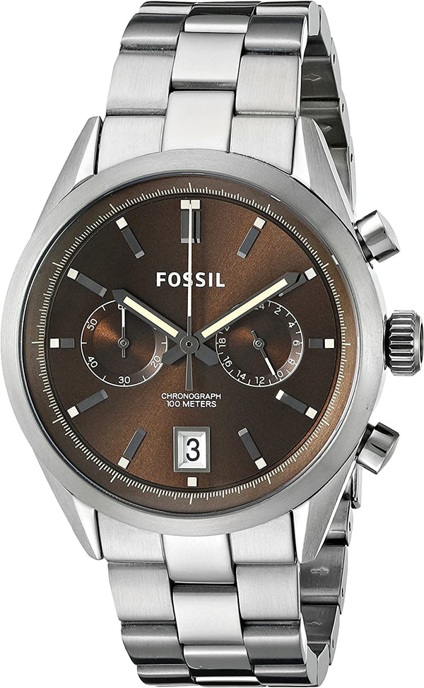 Fossil Del Rey Smoke Stainless Steel Brown Dial Men's Watch  CH2992 - Watches of Australia