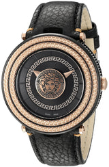 Versace V-Metal Icon Round Leather Strap Men's Watch  VQL030015 - Watches of Australia