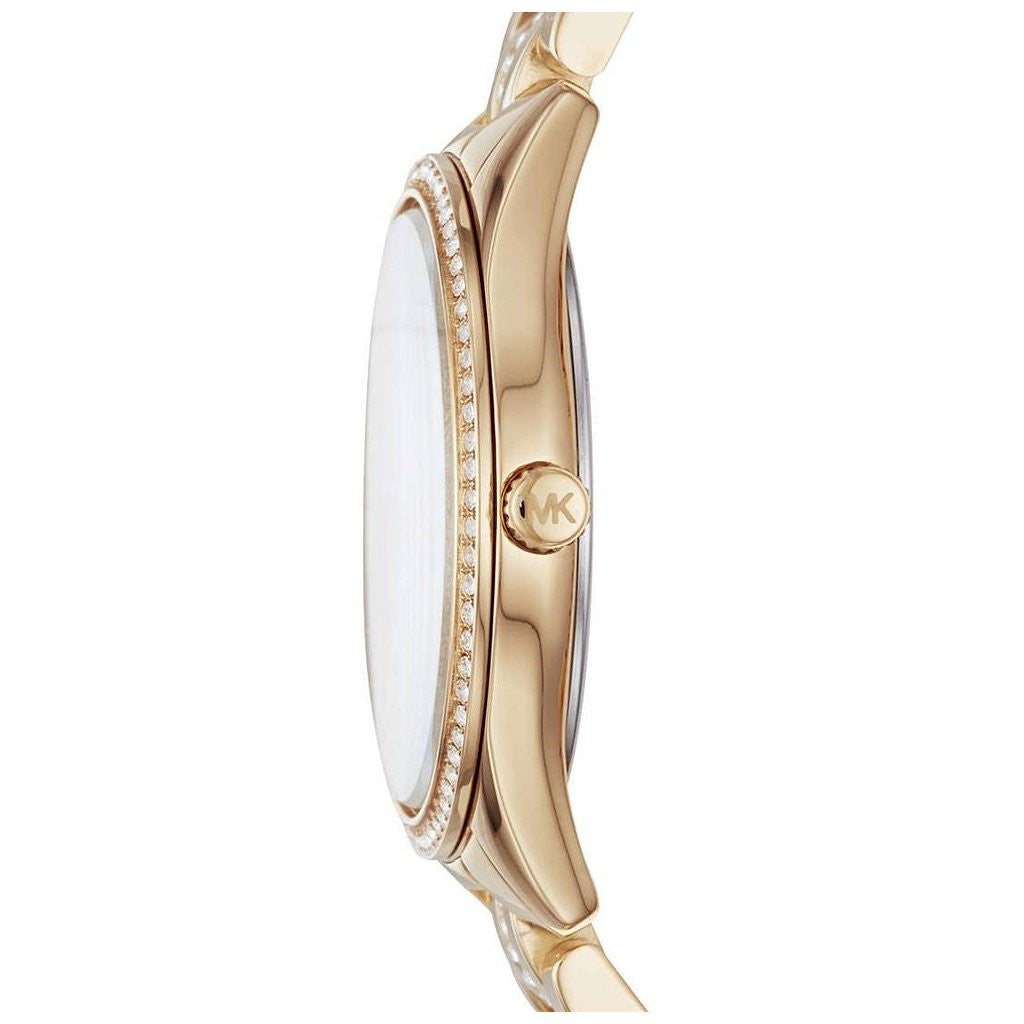 Michael Kors Lauryn White MOP Dial Gold Women's Watch - MK3899