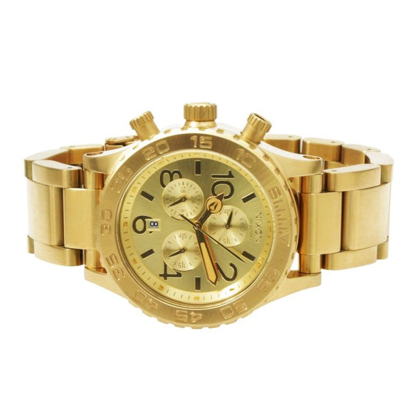 Nixon 42-20 Chrono Champagne Dial Gold Tone Men's Watch A037-502 - Watches of Australia #2