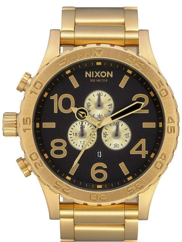 Nixon 51-30 Chrono Gold & Black Men's Watch  A083-510 - Watches of Australia